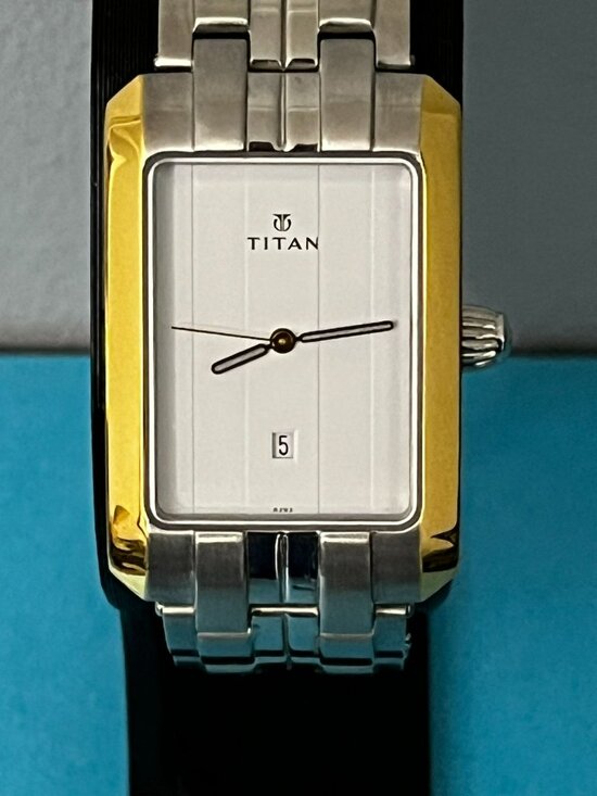 Titan Stainless tank Analog Square Men\'s Watch New Battery main image 6